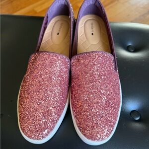 Birdies Women's Sparkling Glitter Loafers - Pink Ombré Never Worn